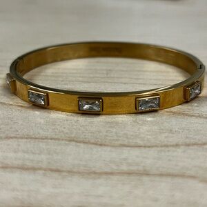 Gold Bangle Crystal Bracelet
